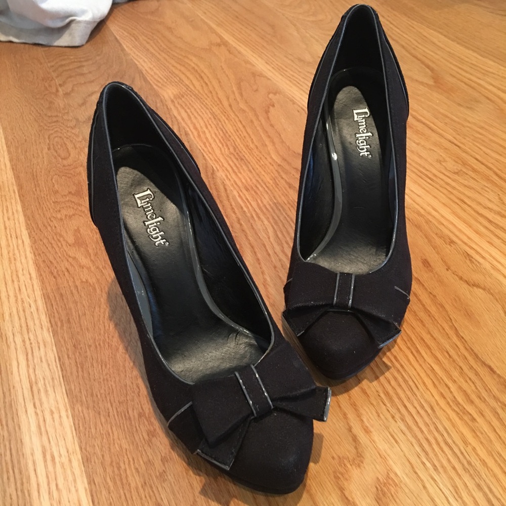 LIMELIGHT Black Suede Heels - Picture 2 of 7
